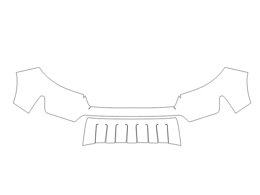 passport Avery Dennison Clear Bra Bumper Precut PPF Diagram