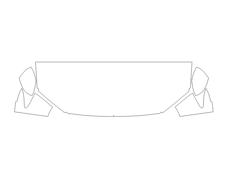 passport 3M Clear Bra Hood Precut PPF Diagram