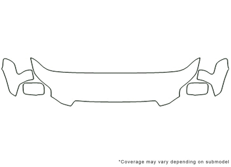 pilot Avery Dennison Clear Bra Hood Precut PPF Diagram