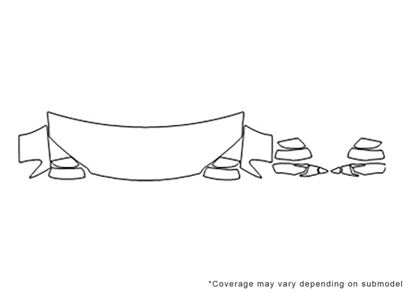 pilot Avery Dennison Clear Bra Hood Precut PPF Diagram