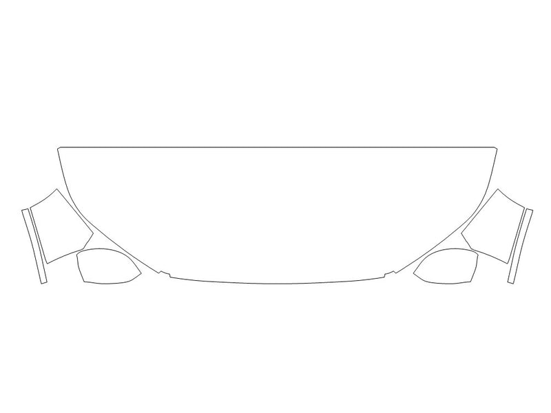 pilot 3M Clear Bra Hood Precut PPF Diagram