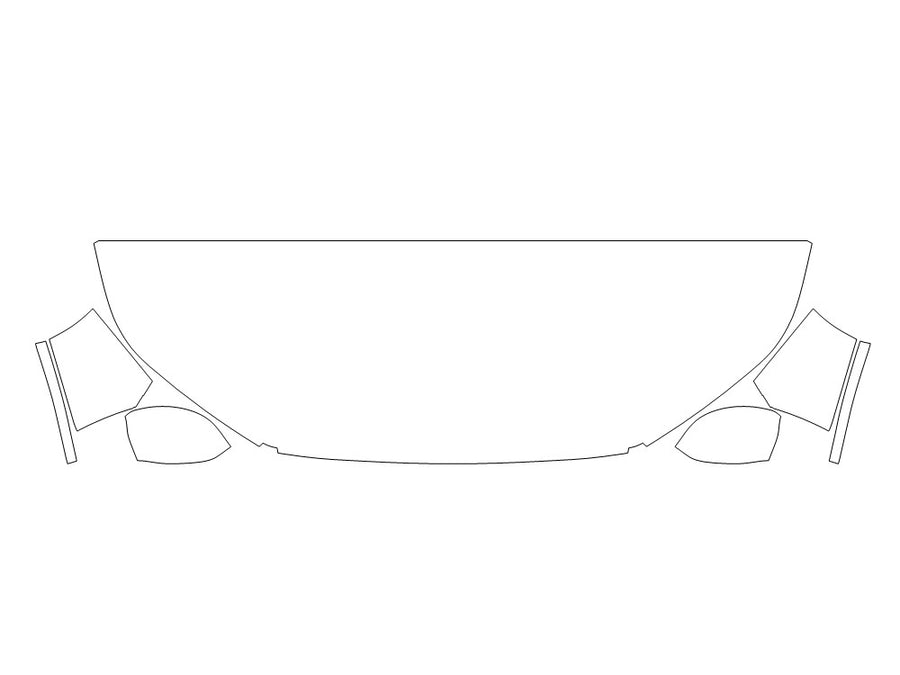 pilot 3M Clear Bra Hood Precut PPF Diagram