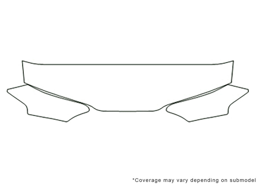 prelude Avery Dennison Clear Bra Hood Precut PPF Diagram