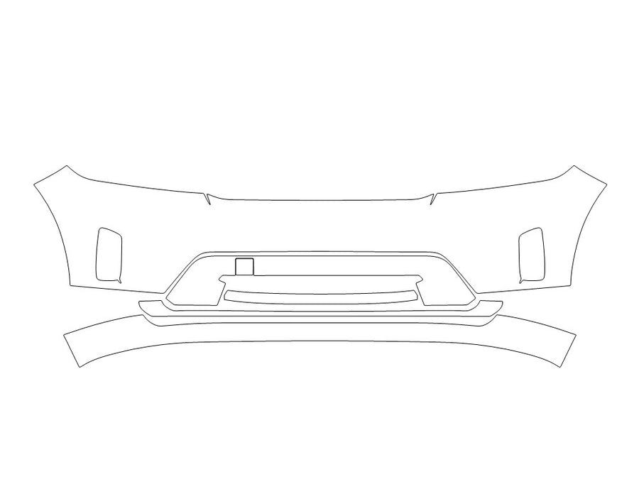 prologue Avery Dennison Clear Bra Bumper Precut PPF Diagram