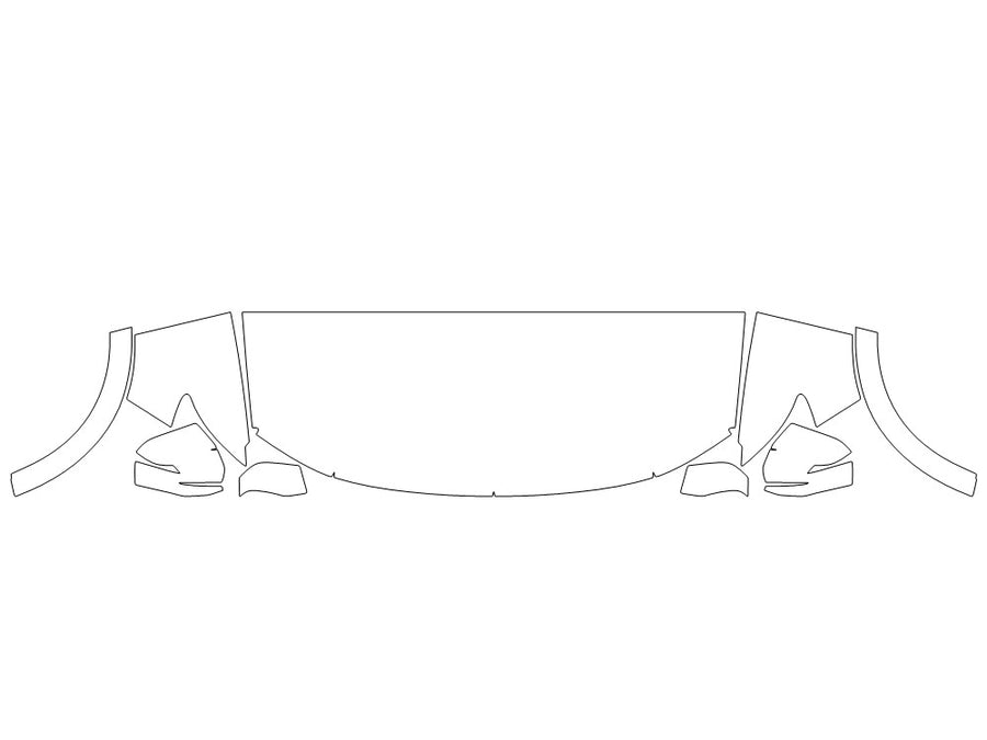 prologue 3M Clear Bra Hood Precut PPF Diagram