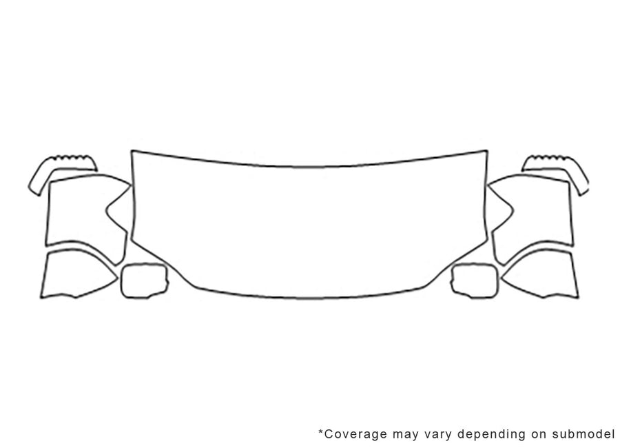 ridgeline Avery Dennison Clear Bra Hood Precut PPF Diagram