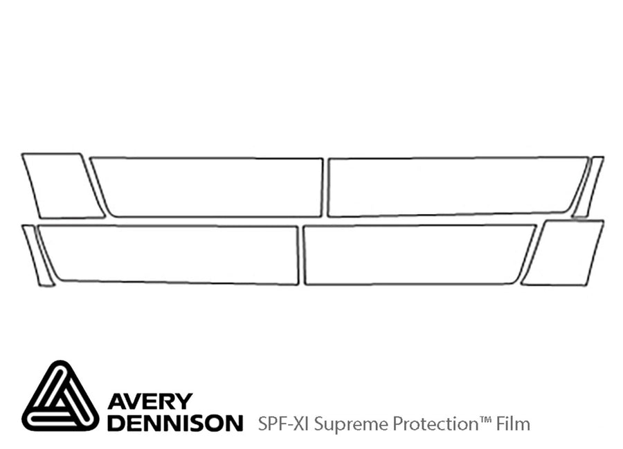 ridgeline Avery Dennison Clear Bra Door Cup Precut PPF Diagram
