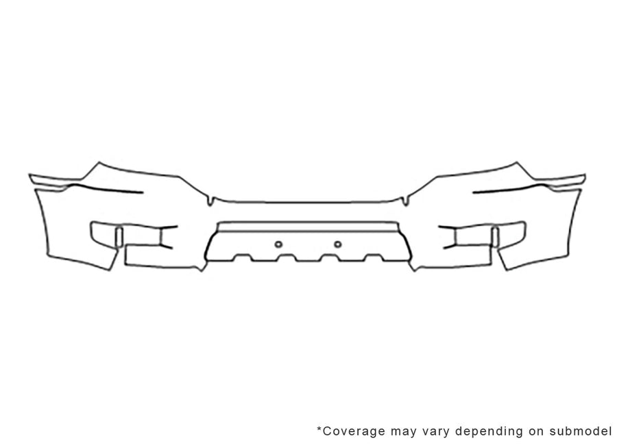 ridgeline 3M Clear Bra Bumper Precut PPF Diagram