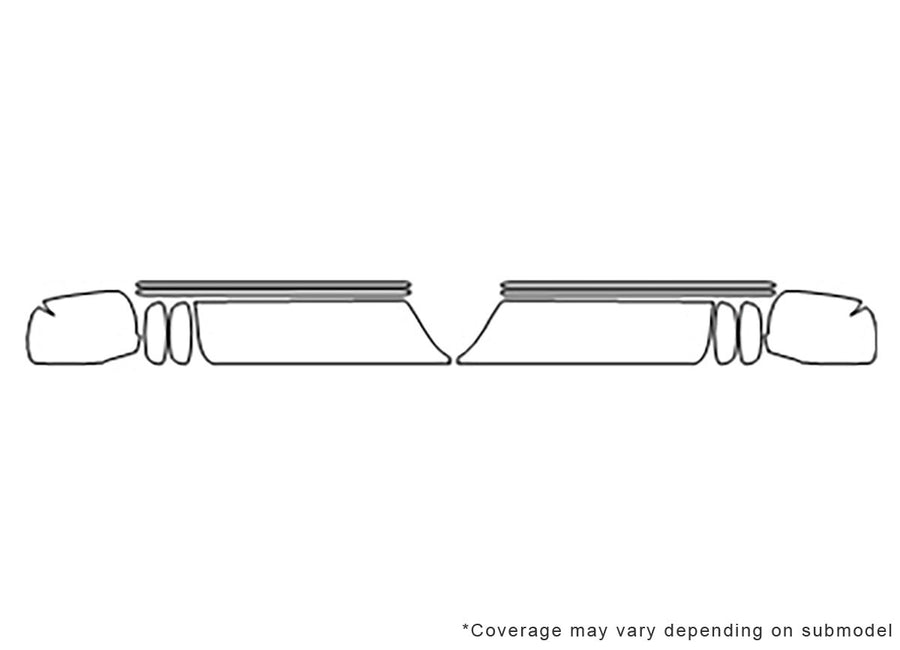 ridgeline 3M Clear Bra Door Cup Precut PPF Diagram