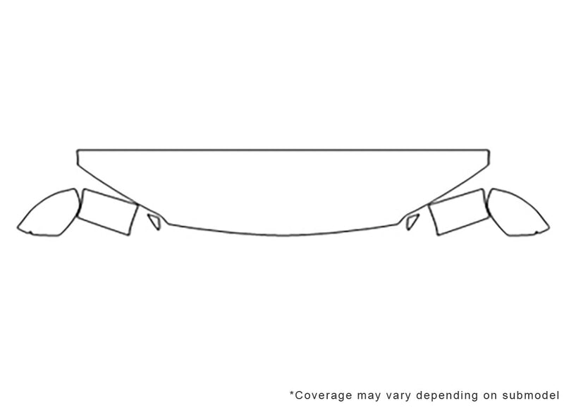 ridgeline Avery Dennison Clear Bra Hood Precut PPF Diagram