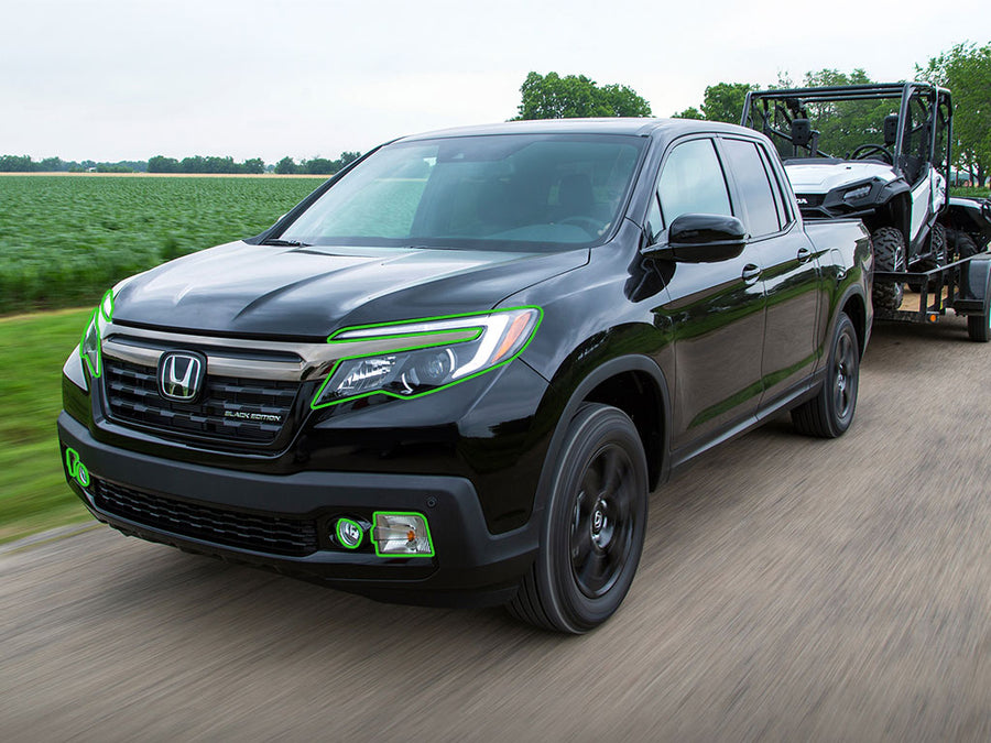 honda ridgeline 2017-2020 Headlight Protection Installation Location