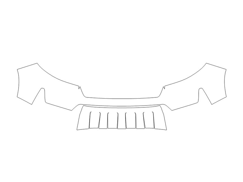 ridgeline 3M Clear Bra Bumper Precut PPF Diagram