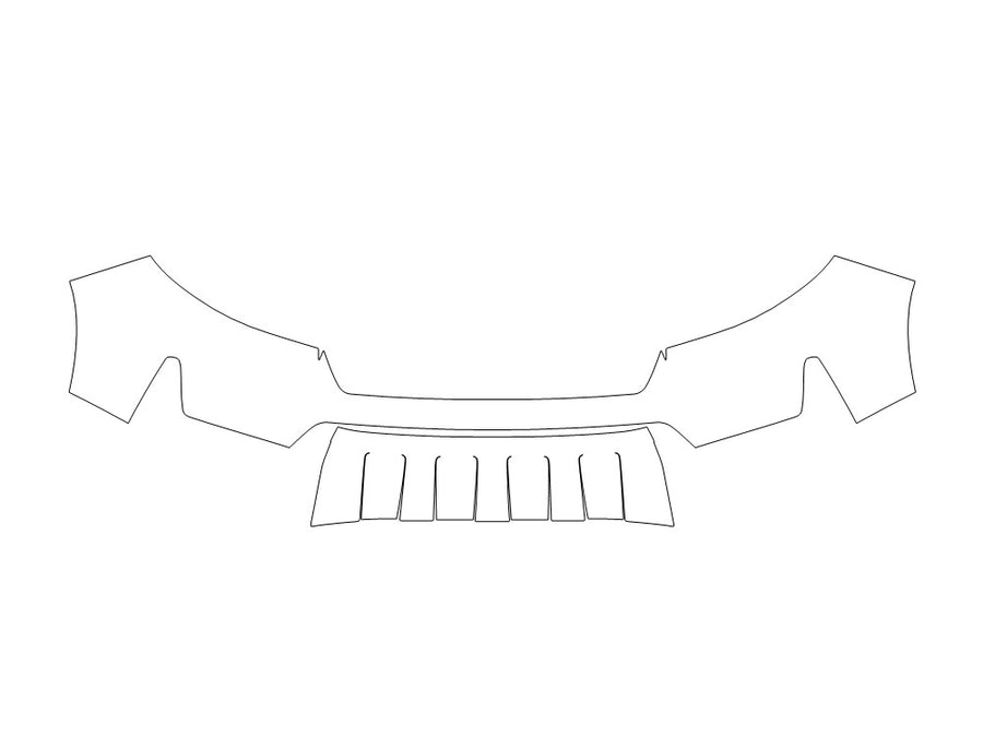 ridgeline 3M Clear Bra Bumper Precut PPF Diagram