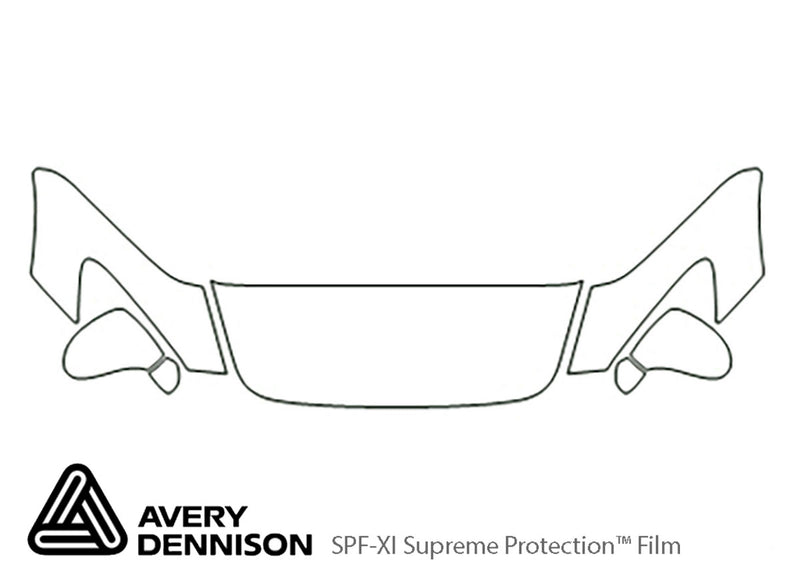 s2000 Avery Dennison Clear Bra Hood Precut PPF Diagram