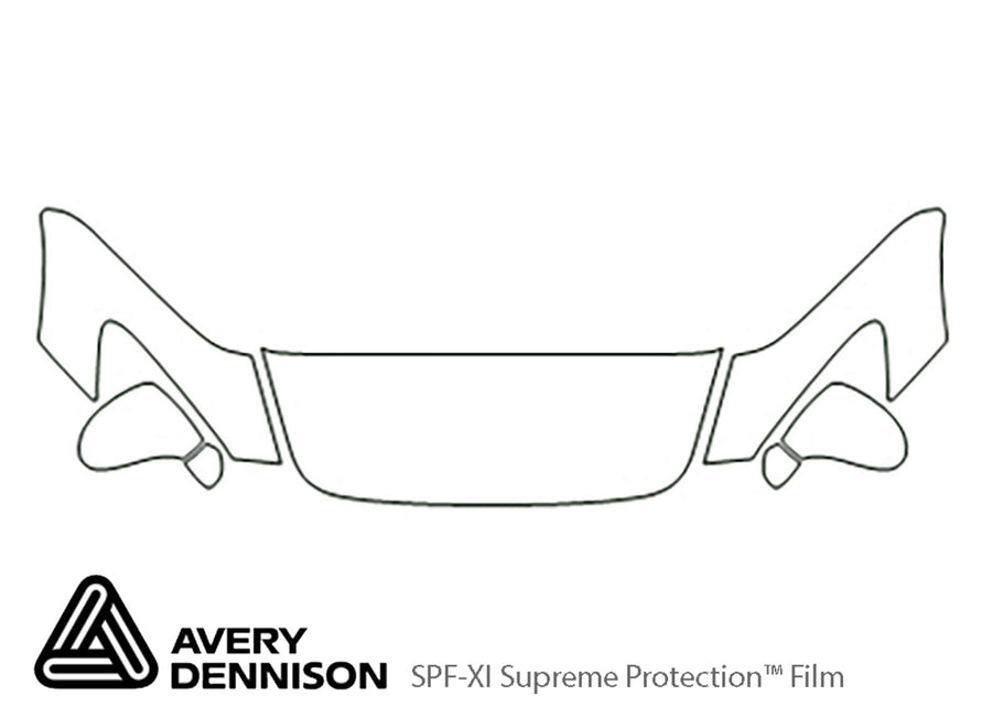 s2000 Avery Dennison Clear Bra Hood Precut PPF Diagram