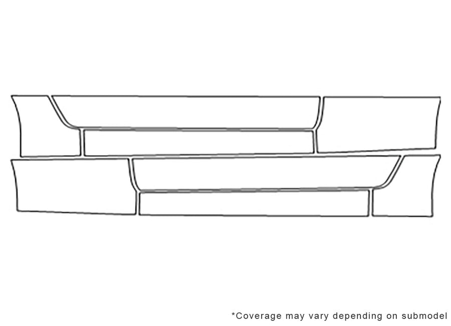 s2000 3M Clear Bra Door Cup Precut PPF Diagram