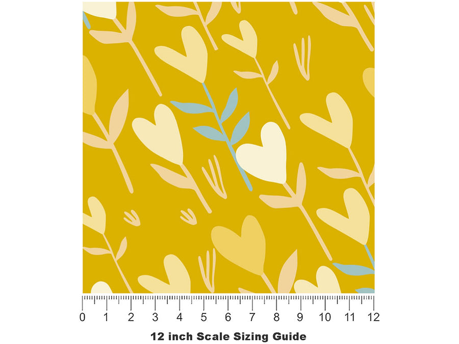 Honest Talks Heart Vinyl Film Pattern Size 12 inch Scale~Rwraps Honest Talks Heart Sizing Chart~2