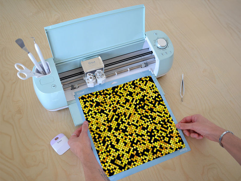 honey dijon mosaic Cricut Compatible Vinyl