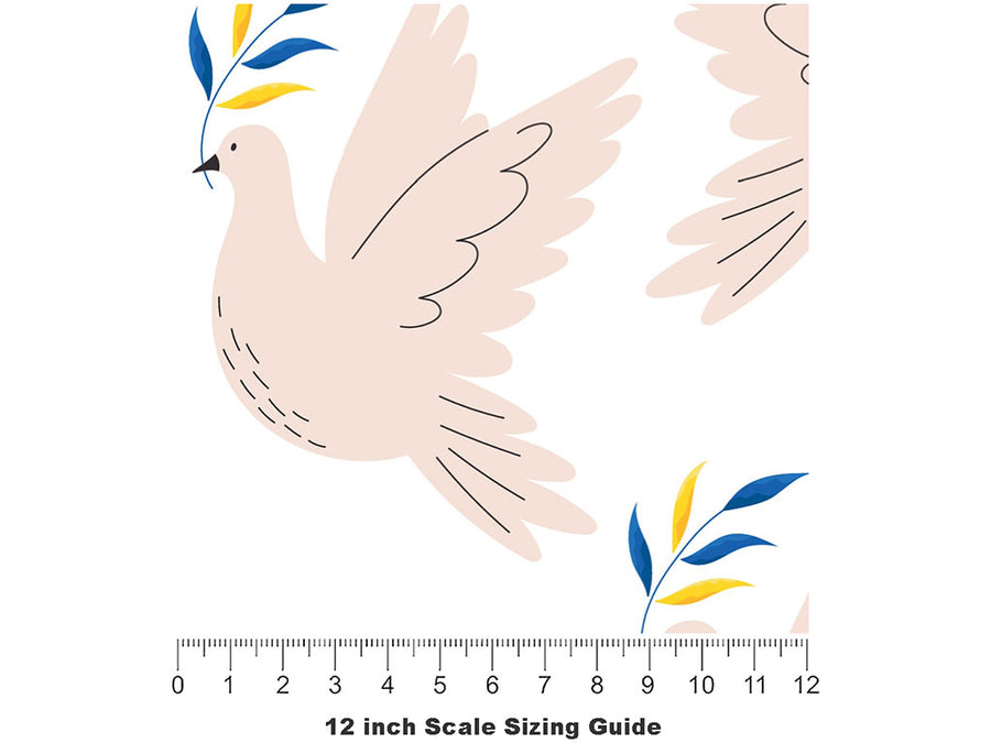 Hopeful Flight Birds Vinyl Film Pattern Size 12 inch Scale~Rwraps Hopeful Flight Birds Sizing Chart~2