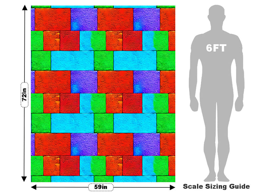 Hopscotch Brick Vehicle Wrap Scale~Rwraps Series 914 Hopscotch Brick Measurements~2