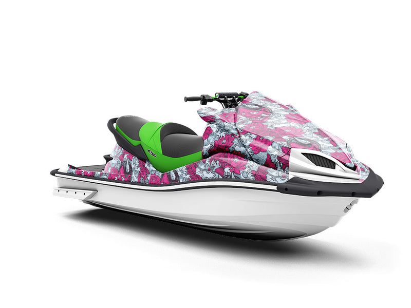Horrible Hannya Halloween Jet Ski Vinyl Customized Wrap