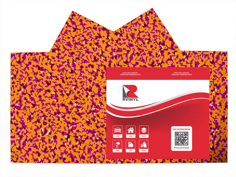 hot lava pixel Craft Vinyl Sheet Pack