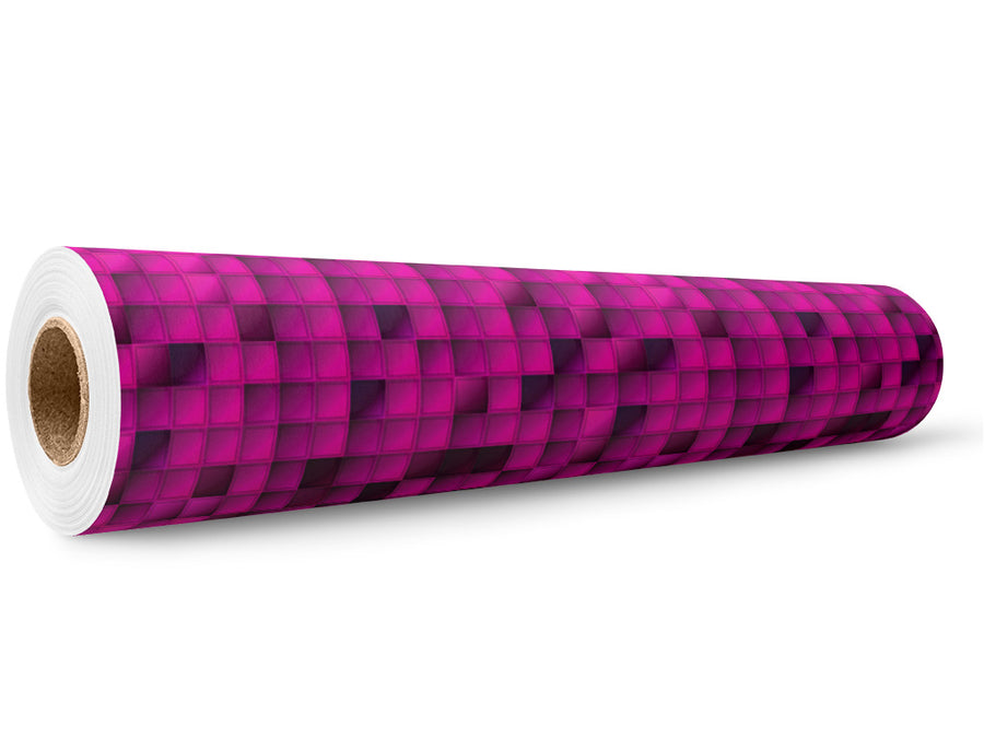 Hot Magenta Mosaic Wrap Film Wholesale Roll~Rwraps Series 914 Digitally Printed Vinyl Roll~5