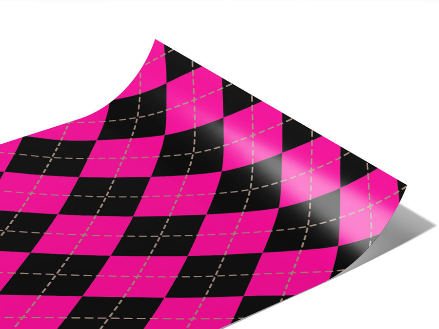 Hot Neon Argyle Vinyl Wraps~Rwraps Series 914 Digitally Printed Vinyl Wrap~0