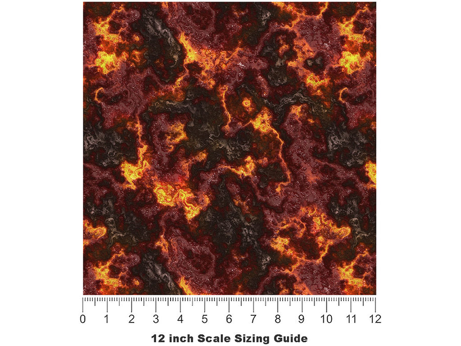 Hotspot Reflection Lava Vinyl Film Pattern Size 12 inch Scale~Rwraps Hotspot Reflection Lava Sizing Chart~2