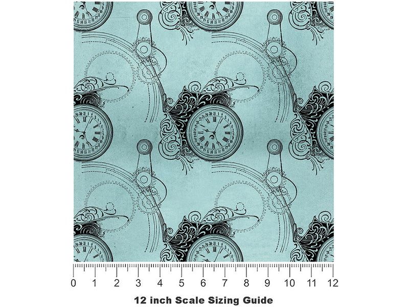 Hourly Measurements Steampunk Vinyl Film Pattern Size 12 inch Scale~Rwraps Hourly Measurements Steampunk Sizing Chart~2