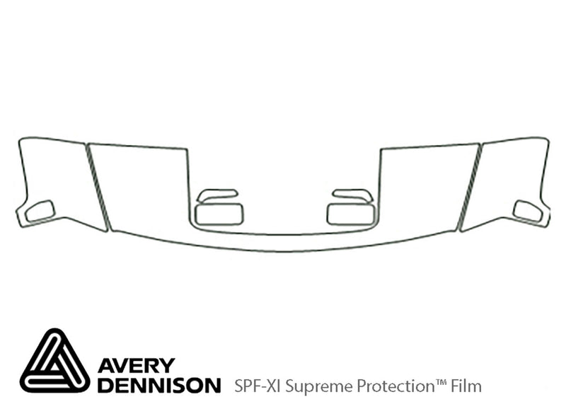 h3 Avery Dennison Clear Bra Hood Precut PPF Diagram