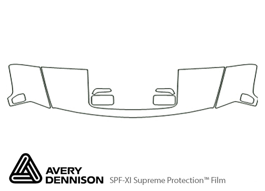 h3 Avery Dennison Clear Bra Hood Precut PPF Diagram