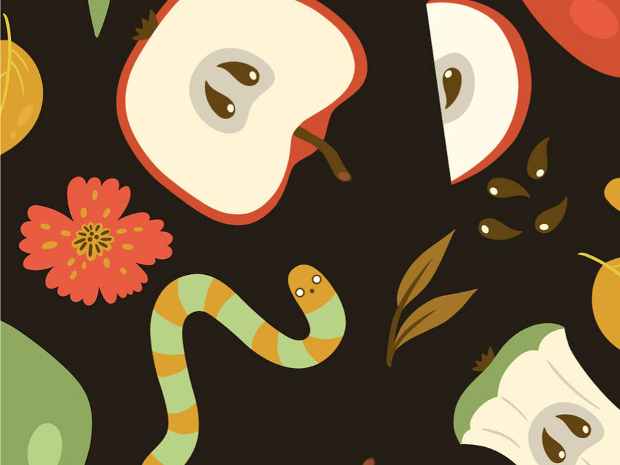 Hungry Worms Fruit Vinyl Wrap Pattern~Rwraps Series 914 Digitally Printed Vinyl Wrap~0