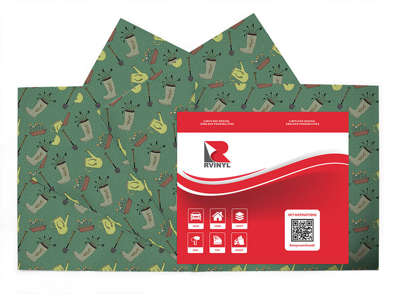 hunter gear gardening Craft Vinyl Sheet Pack