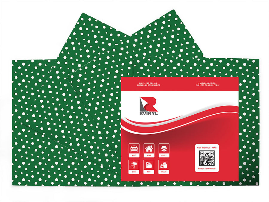 hunter green polka dot Craft Vinyl Sheet Pack
