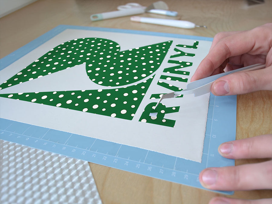 hunter green polka dot Easy Weed Craft Vinyl