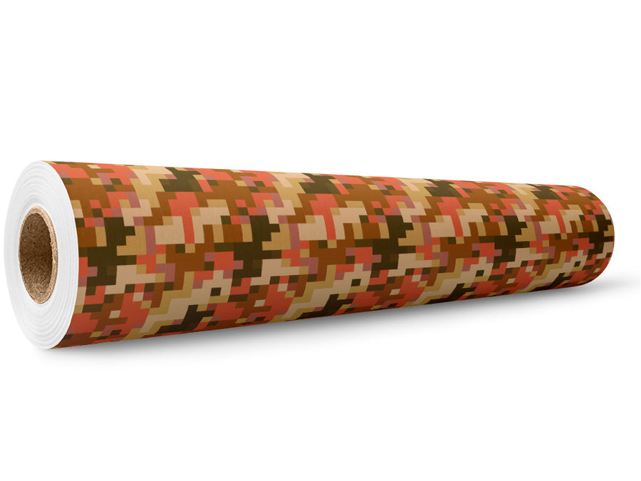 Hunter Orange Pixel Wrap Film Wholesale Roll~Rwraps Series 914 Digitally Printed Vinyl Roll~5