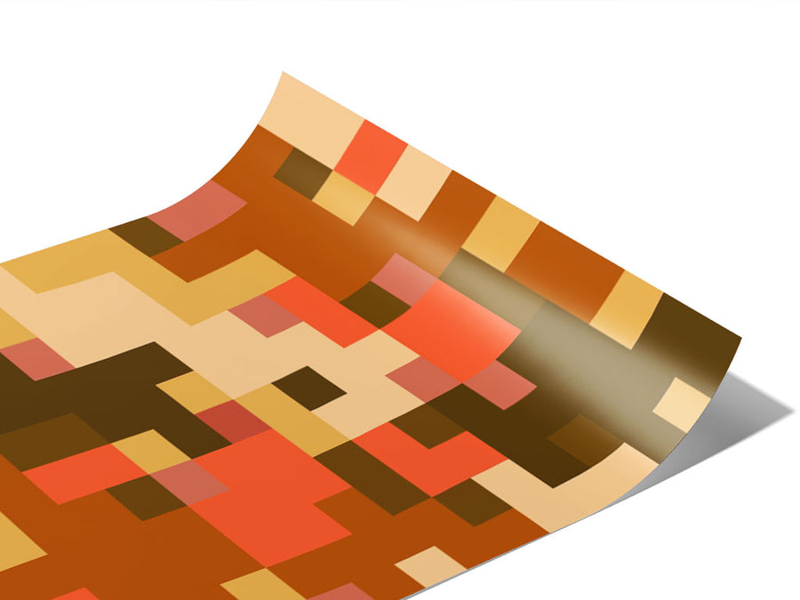 Hunter Orange Pixel Vinyl Wraps~Rwraps Series 914 Digitally Printed Vinyl Wrap~0