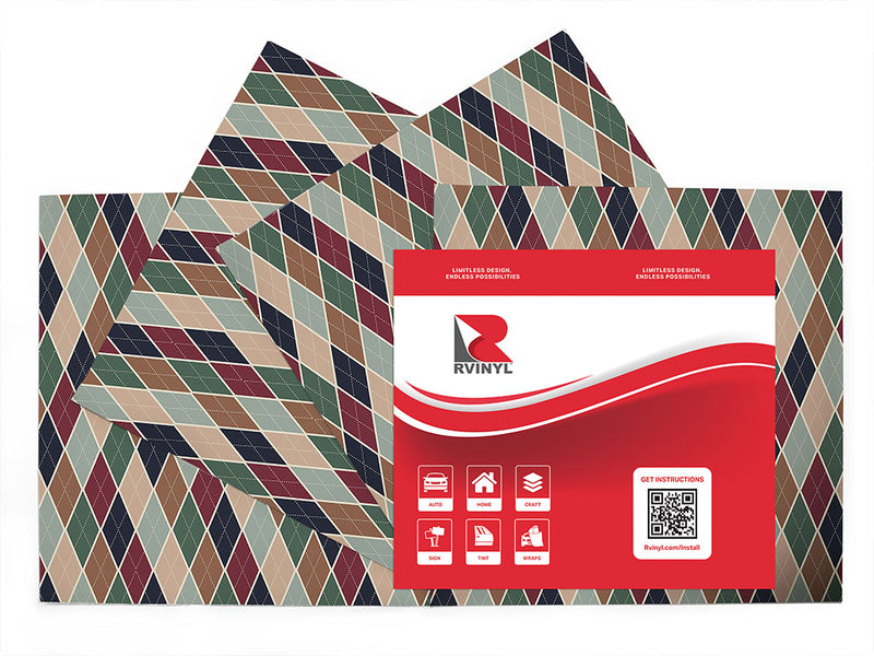 hunting ground argyle Craft Vinyl Sheet Pack