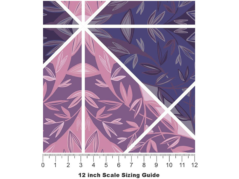 Hyacinth Tile Vinyl Film Pattern Size 12 inch Scale~Rwraps Hyacinth Tile Sizing Chart~3