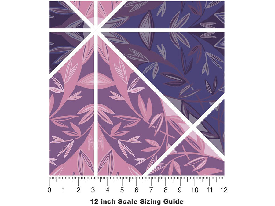 Hyacinth Tile Vinyl Film Pattern Size 12 inch Scale~Rwraps Hyacinth Tile Sizing Chart~3