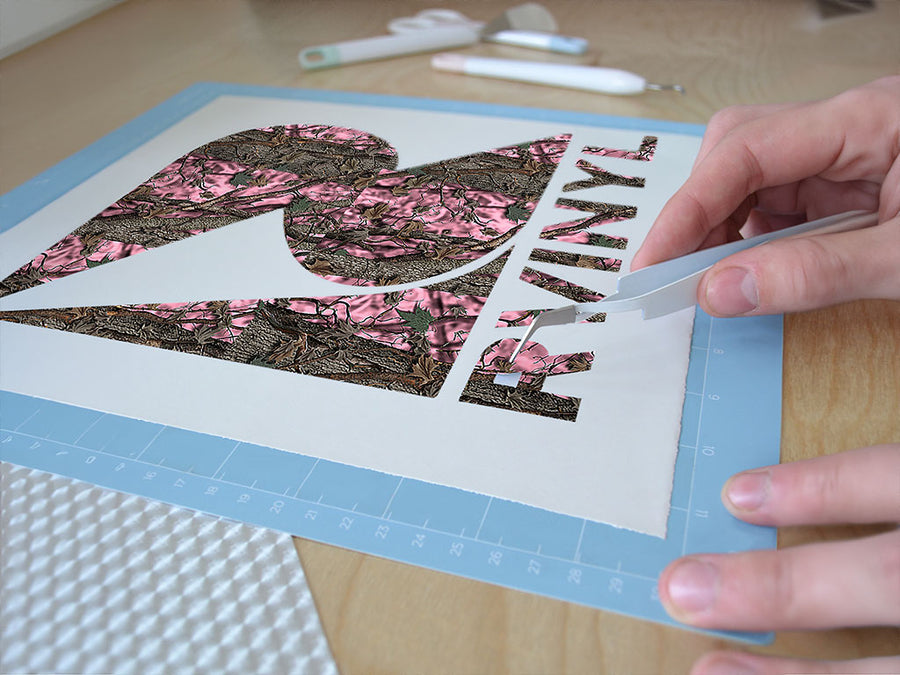 hybrid pink camouflage Easy Weed Craft Vinyl
