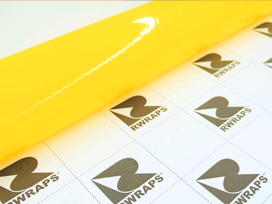 Rwraps Hyper Gloss Yellow Film~Rwraps Hyper Gloss Yellow Vinyl Roll~1