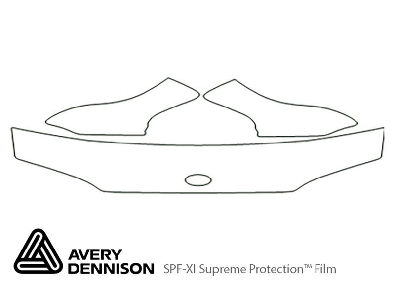 accent Avery Dennison Clear Bra Hood Precut PPF Diagram
