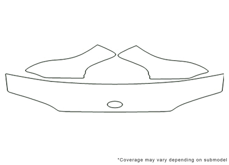 accent Avery Dennison Clear Bra Hood Precut PPF Diagram