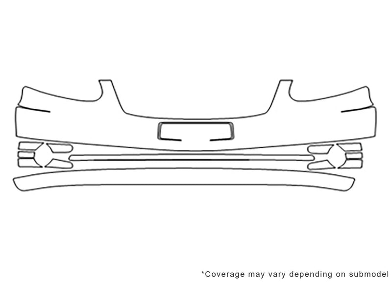 accent 3M Clear Bra Bumper Precut PPF Diagram