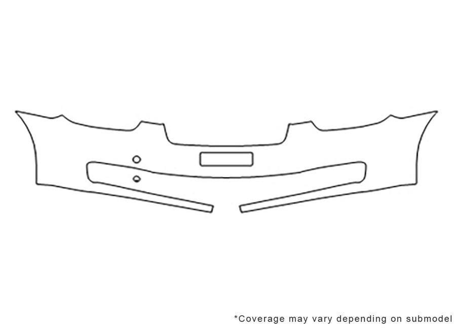 accent 3M Clear Bra Bumper Precut PPF Diagram