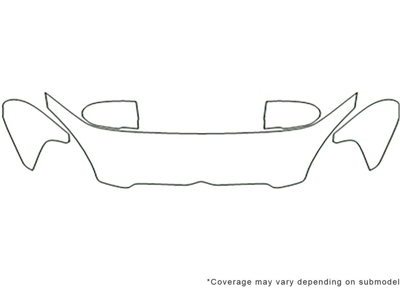 accent 3M Clear Bra Hood Precut PPF Diagram