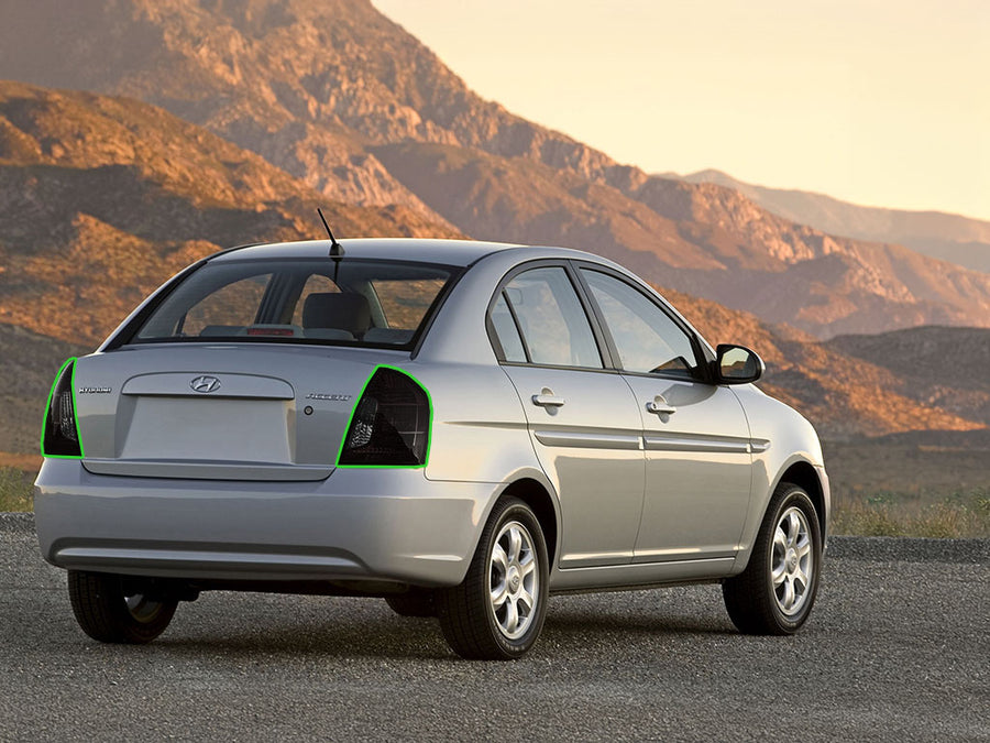 accent (sedan) Tail Light Tint Installation Points