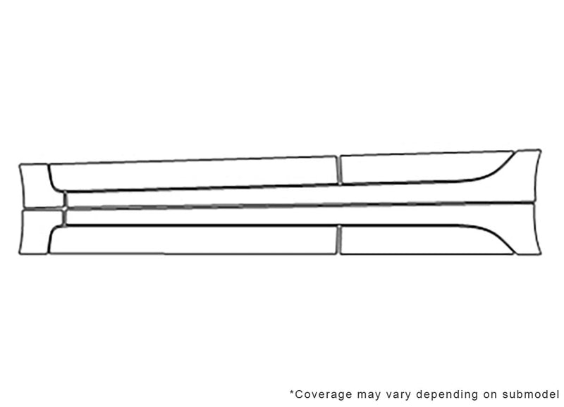 accent 3M Clear Bra Door Cup Precut PPF Diagram